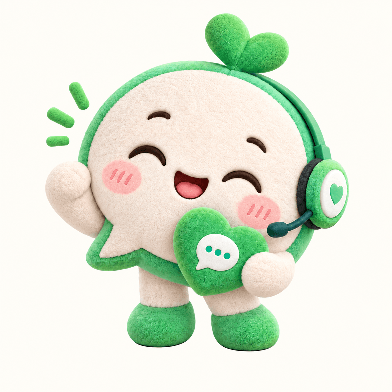 น้องรู้เรื่องกำลังยิ้มอย่างสบายใจหลังช่วยตอบลูกค้า